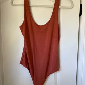 Dress Forum Rust Scoop Neck Bodysuit